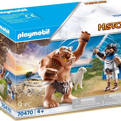 Playmobil 70470 Greek Mythology Odysseus and the Cyclops Polyphemus Figure - Baby&Kids Toys - Age 4+