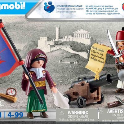 Playmobil 70761 Toy Play & Give Greek Fighters of 1821 Figure - Baby&Kids Toys - Age 4+