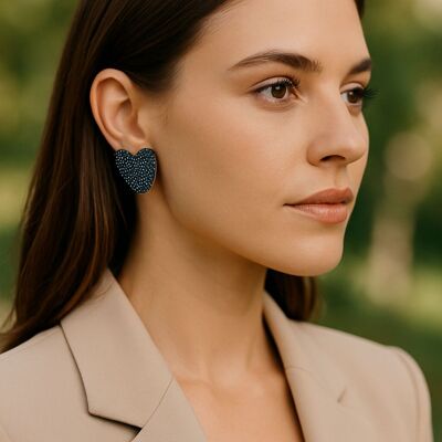 Pendientes de corazón de plexiglás AMOS