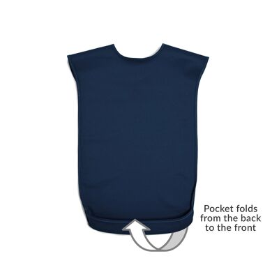 Bavaglino per adulti stile Tabard - Small Navy