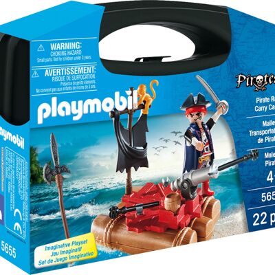 Playmobil 5655 Suitcases Pirate Suitcase with Raft Figure - Baby&Kids Toys - Age 4+