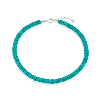 COLLAR DE CUENTAS DE MAGNESITA Y TURQUESA