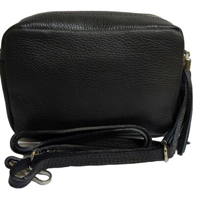 Borsa per fotocamera in pelle Nera