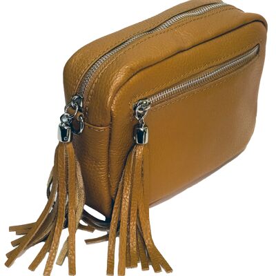 Sac pour appareil photo en cuir marron
