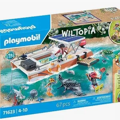 Figura flotante de laboratorio submarino de investigación Wiltopia (Playmobil 71623) - Juguetes para bebés y niños - A partir de 4 años