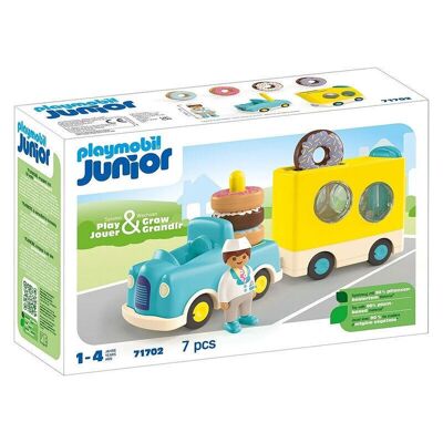 Playmobil 71702 Jouet Junior : Camion Donuts - Jouets pour bébés et enfants - À partir de 2 ans