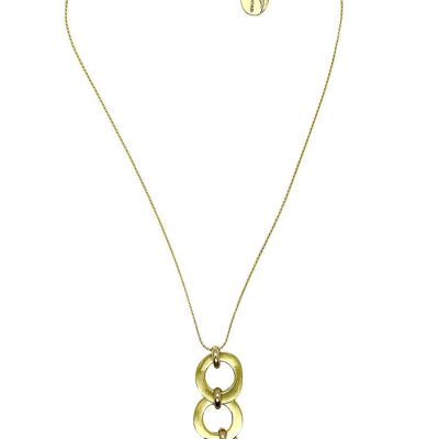 Collier ras du cou plaqué or avec pendentifs créoles Cascade D3
