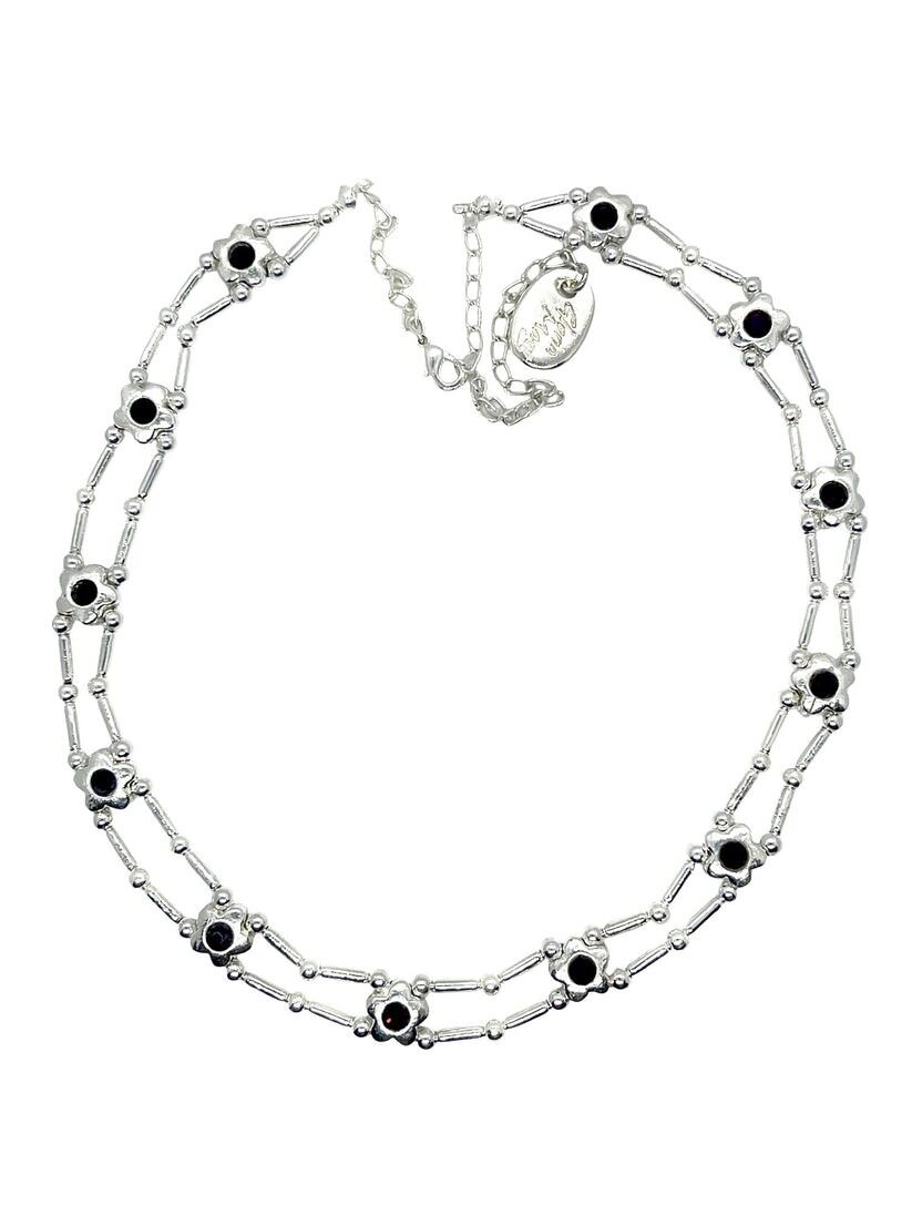 Girocollo a fiore Sw in argento siamese 10µ