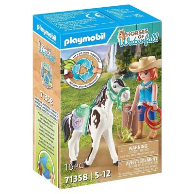 Playmobil 71358 Cavalli della Cascata Ellie con Segatura - Giocattoli per bambini e neonati - Età 5+