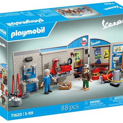 Playmobil 71620 Officina Vespa Personaggio Vespa - Giocattoli per neonati e bambini - Età 5+