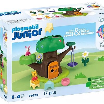 Playmobil 71693 Giocattolo JUNIOR e Disney: La casa sull'albero di Winnie the Pooh - Giocattoli per neonati e bambini - Età 2+