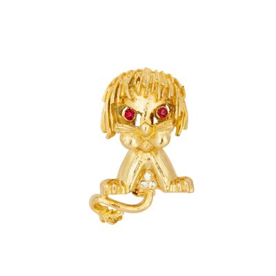Vintage Chinese Guardian Lion Brooch