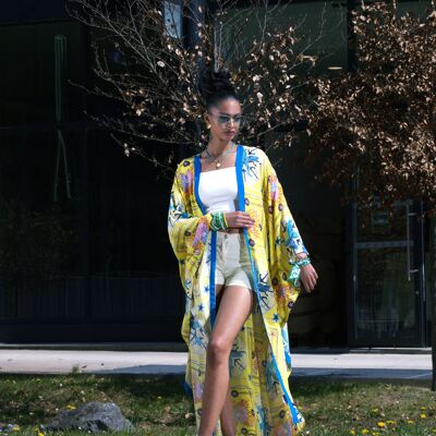 Kimono bohemio largo y holgado para mujer