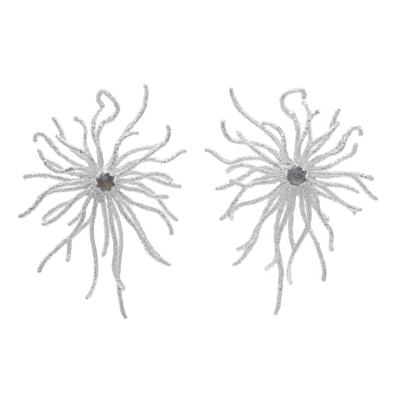 Atoll Silber Mondstein Ohrringe