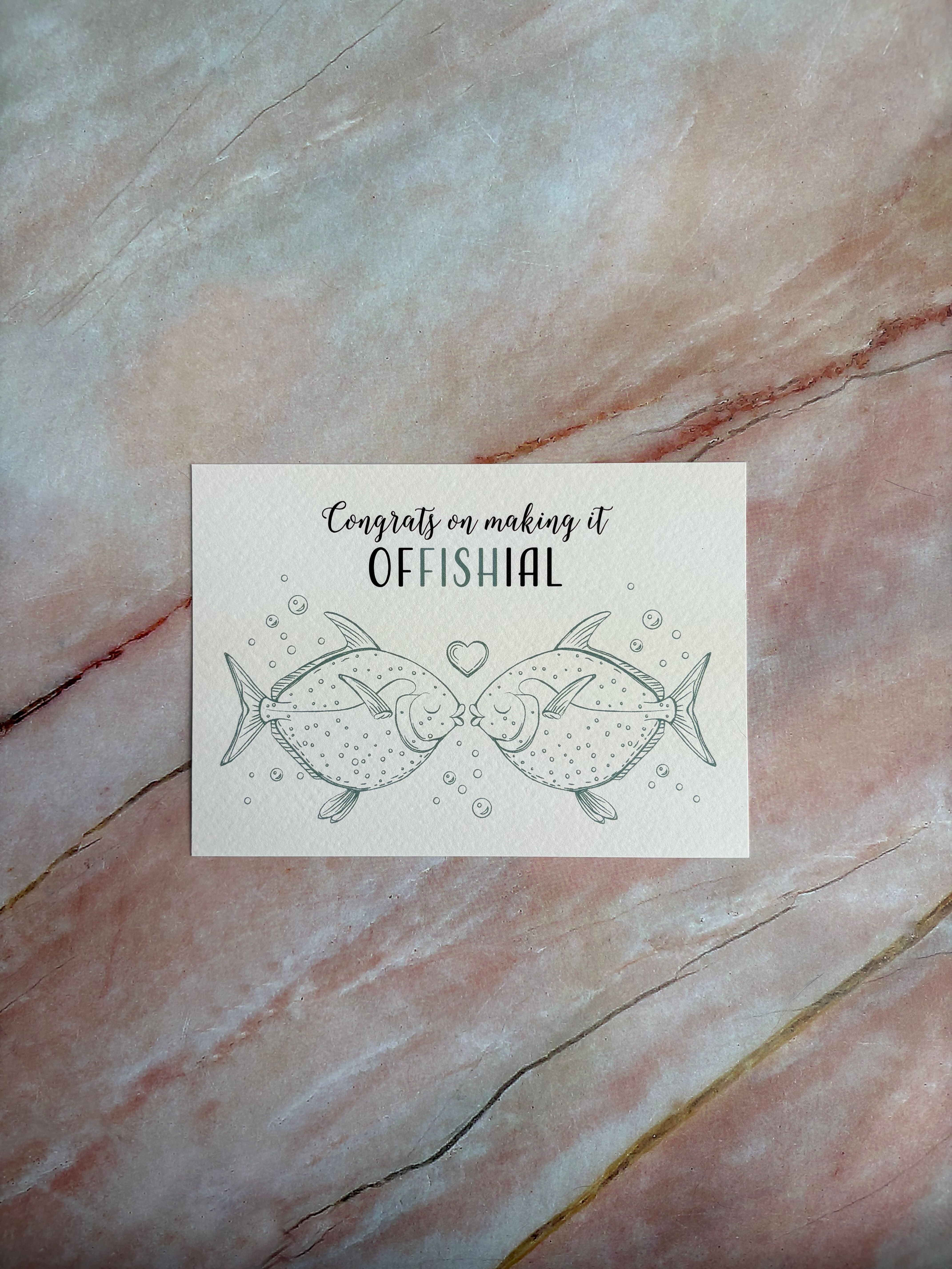 Postcard A6 - Congrats on making it official