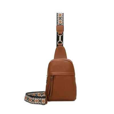 Crossbody Chest Sling Bag RB230431 Brown