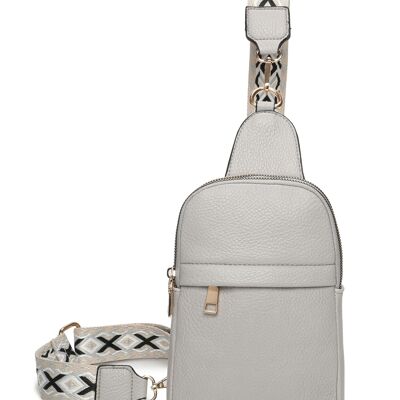 Bolso bandolera tipo bandolera RY230431 Gris ceniza