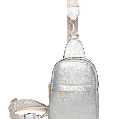 Crossbody Chest Sling Bag RY230431 Silver