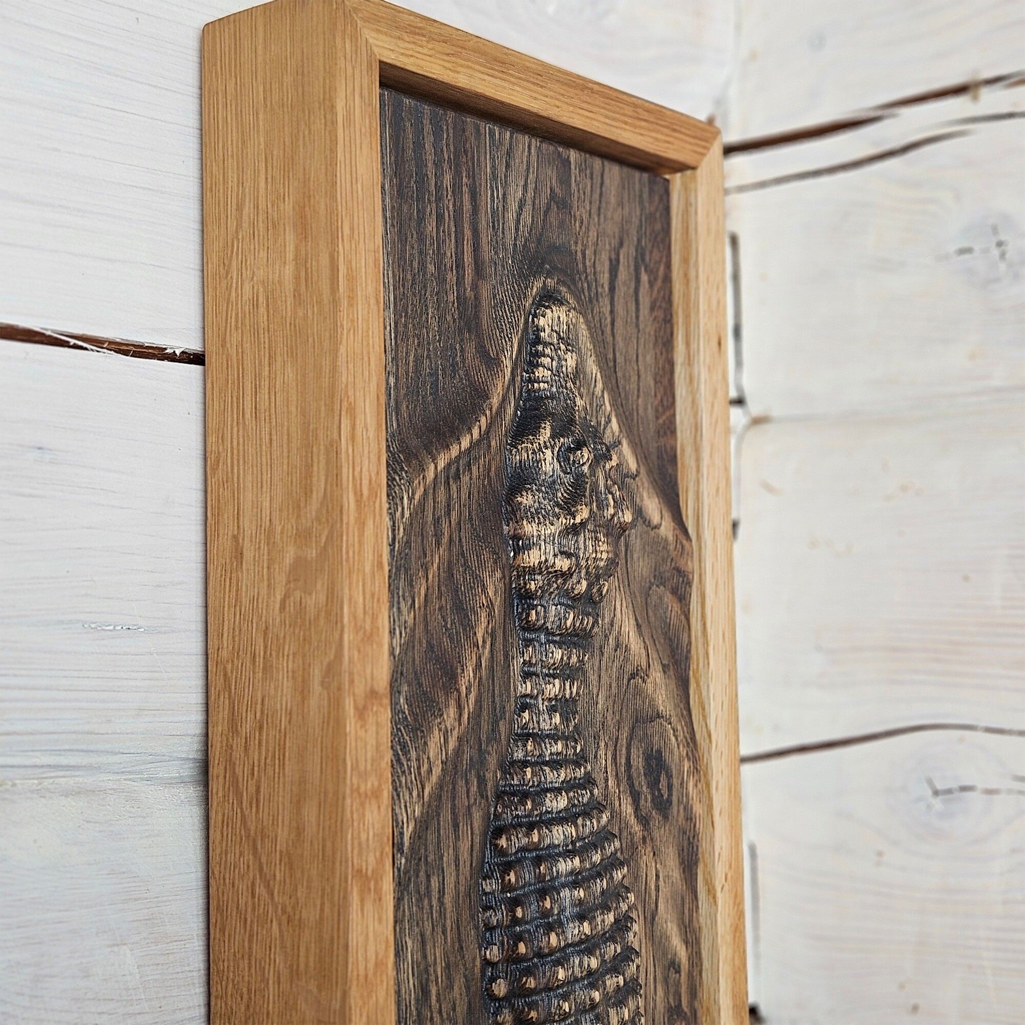 Handmade 3D Wooden Crocodile Wall Sculpture, Rustic Animal Wall Decor, Unique Carved Wood Art Gift