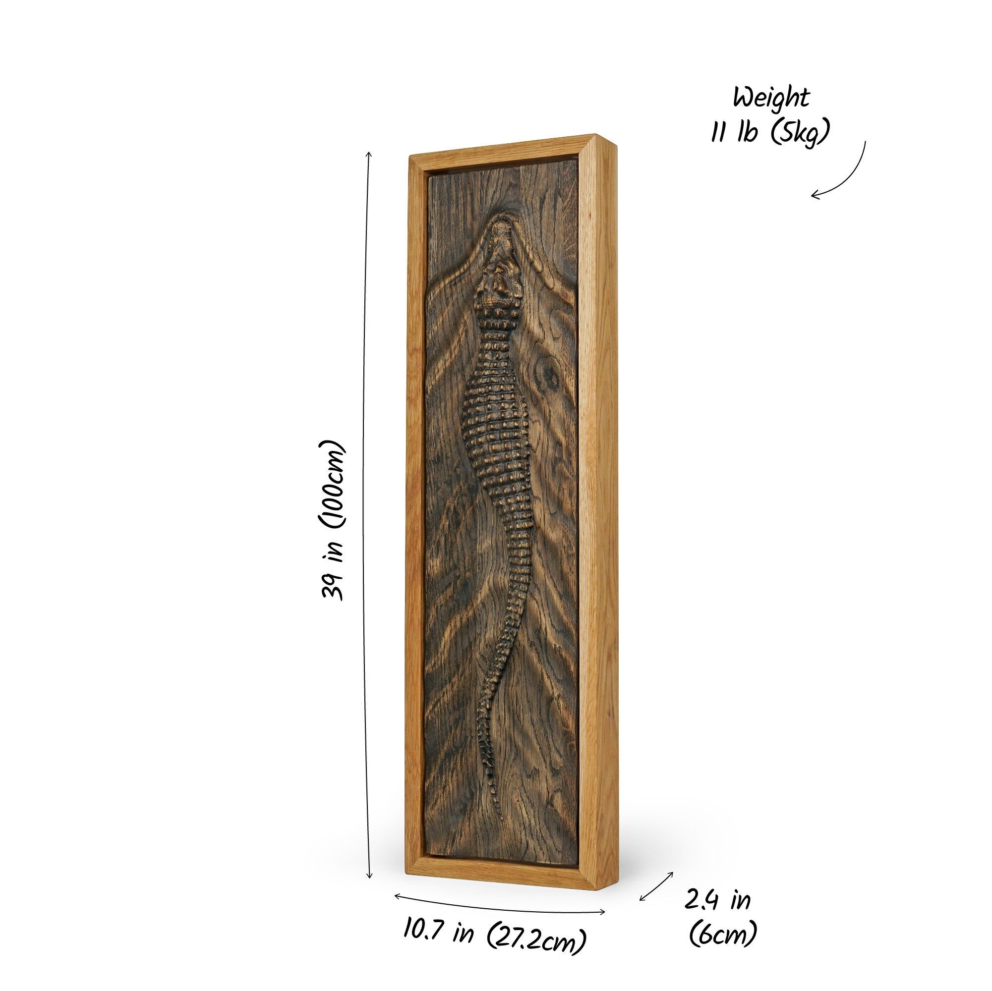 Handmade 3D Wooden Crocodile Wall Sculpture, Rustic Animal Wall Decor, Unique Carved Wood Art Gift