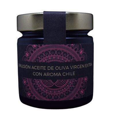 Emulsión de aceite de oliva virgen extra para untar con chile