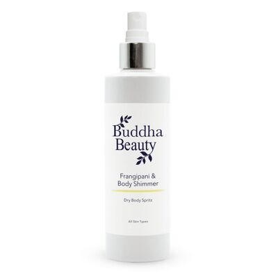 Huile sèche scintillante pour le corps à la frangipanier | Buddha Beauty Trade