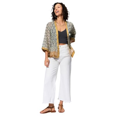 SHORT SUMMER KIMONO 3/4 SLEEVES KIM8503J