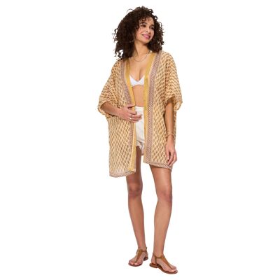 KIMONO ESTIVO A MANICHE CORTE DI MEDIA LUNGHEZZA KIM8504F