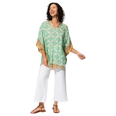 BLUSA ESTIVA A MANICHE CORTE TU8503L