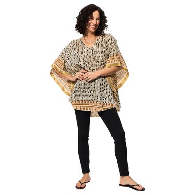BLUSA ESTIVA A MANICHE CORTE TU8503N