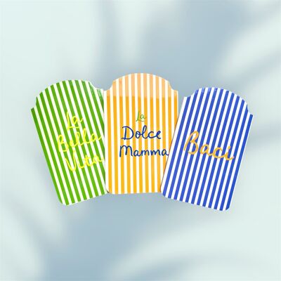 Wooden greeting cards: Dolce Vita