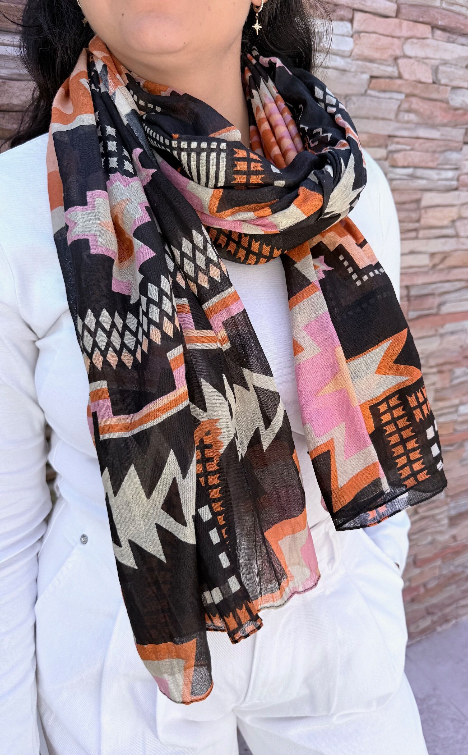 Bufanda 100% algodón - Ética y transpirable - Ideal como pareo