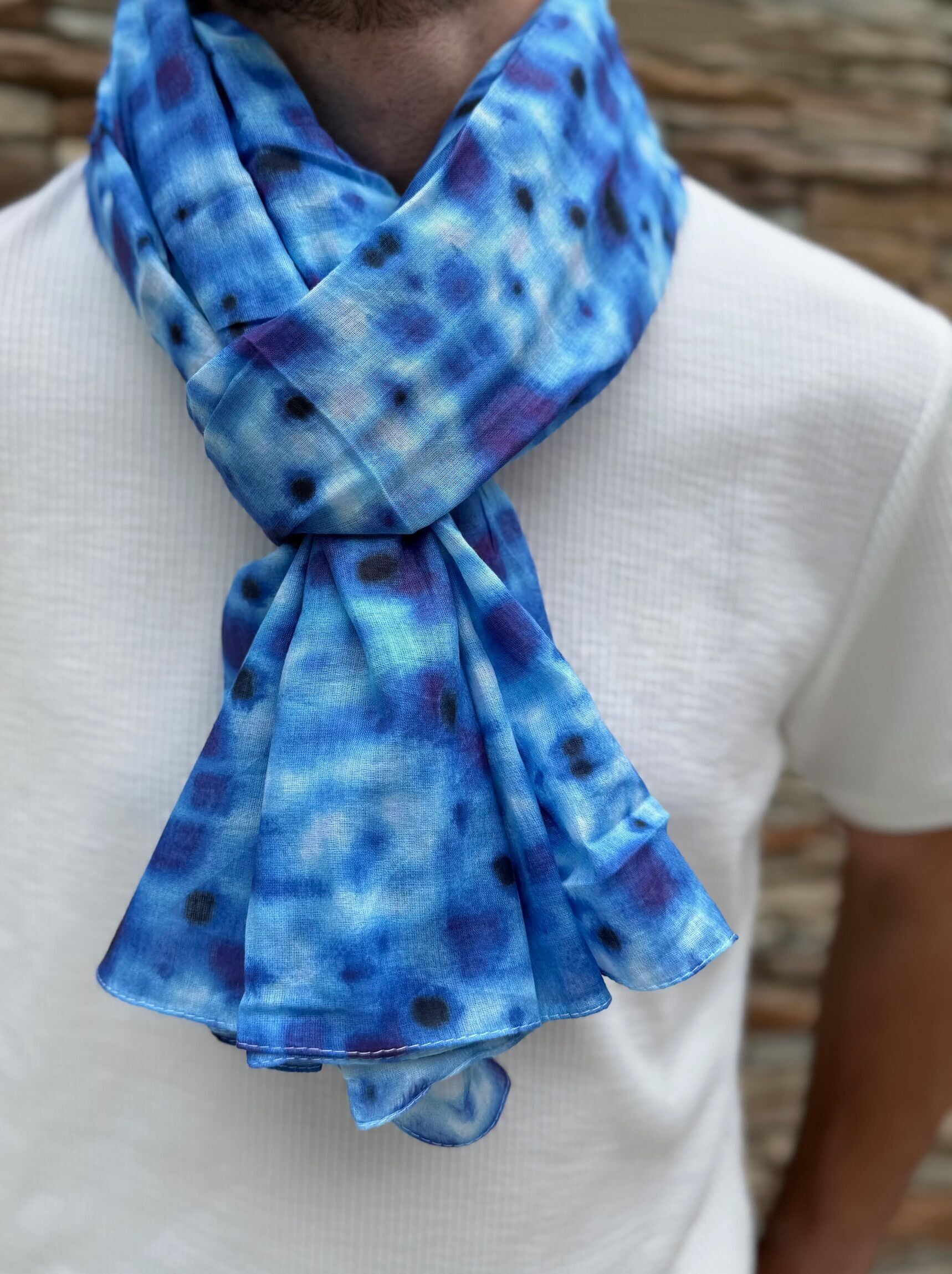 Bufanda 100% algodón indio - Mujer o pareo de verano