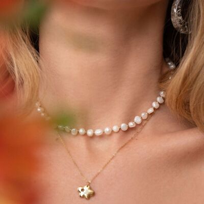 Collier Nejma - perles et perles d'eau douce