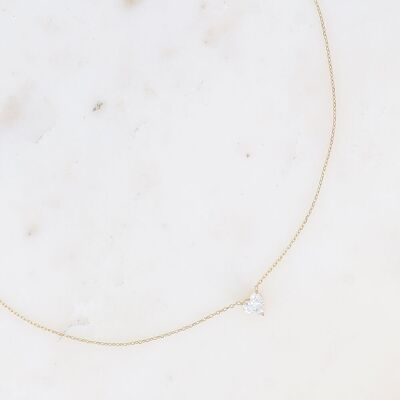 Collar - cristal en forma de corazón