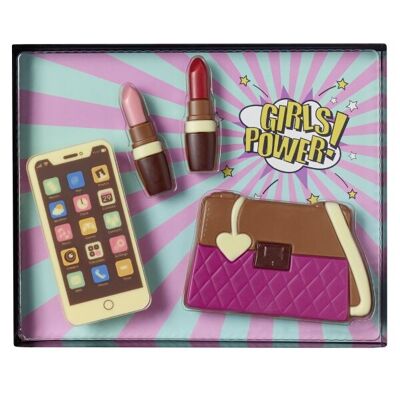 COFFRET INSOLITE GIRLS POWER EN CHOCOLAT - 5 coffrets de 135g