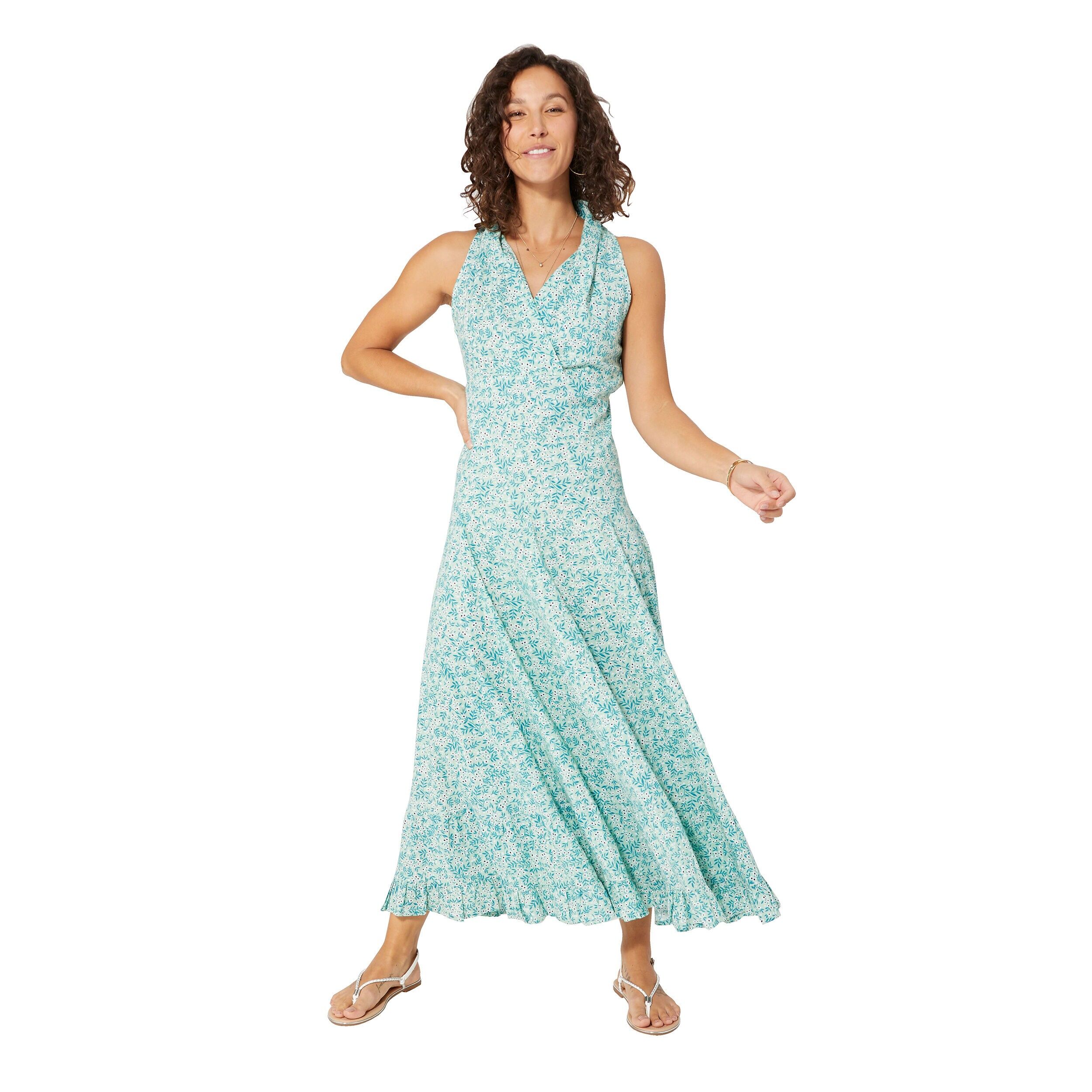 ROBE ETE LONGUE SANS MANCHES MAXI8033C