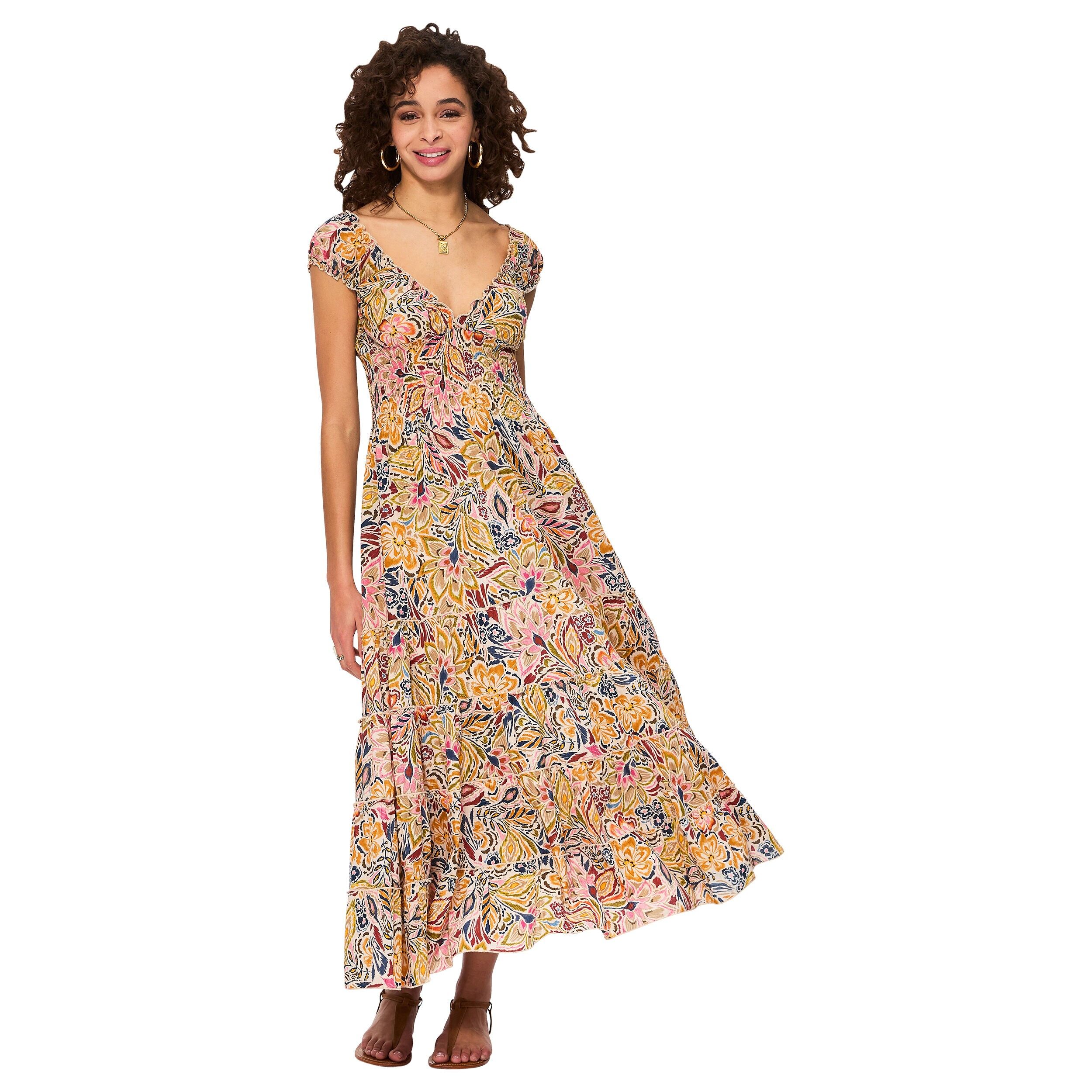 ABITO LUNGO ESTIVO MANICHE CORTE MAXI8043B