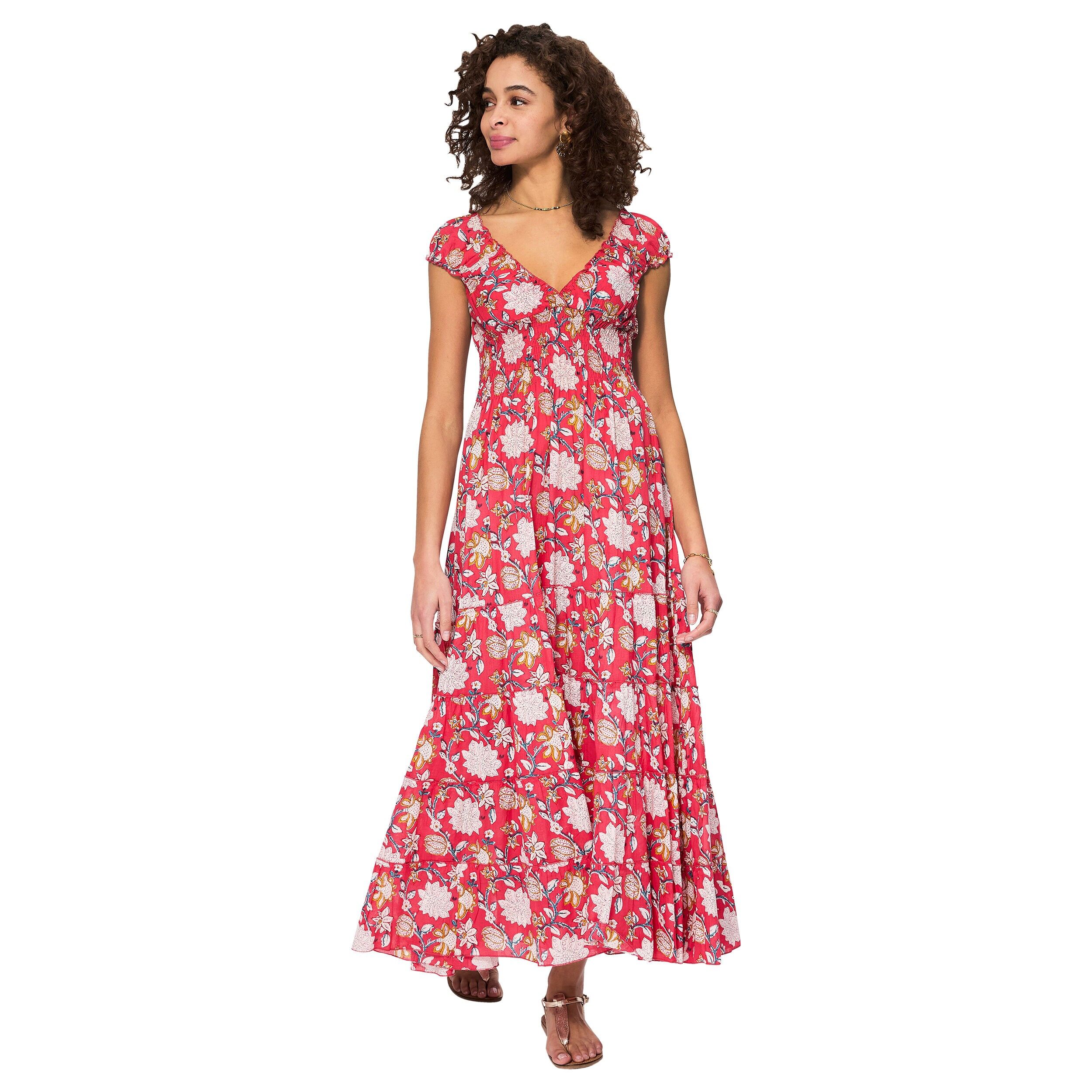 ABITO LUNGO ESTIVO MANICHE CORTE MAXI8043F