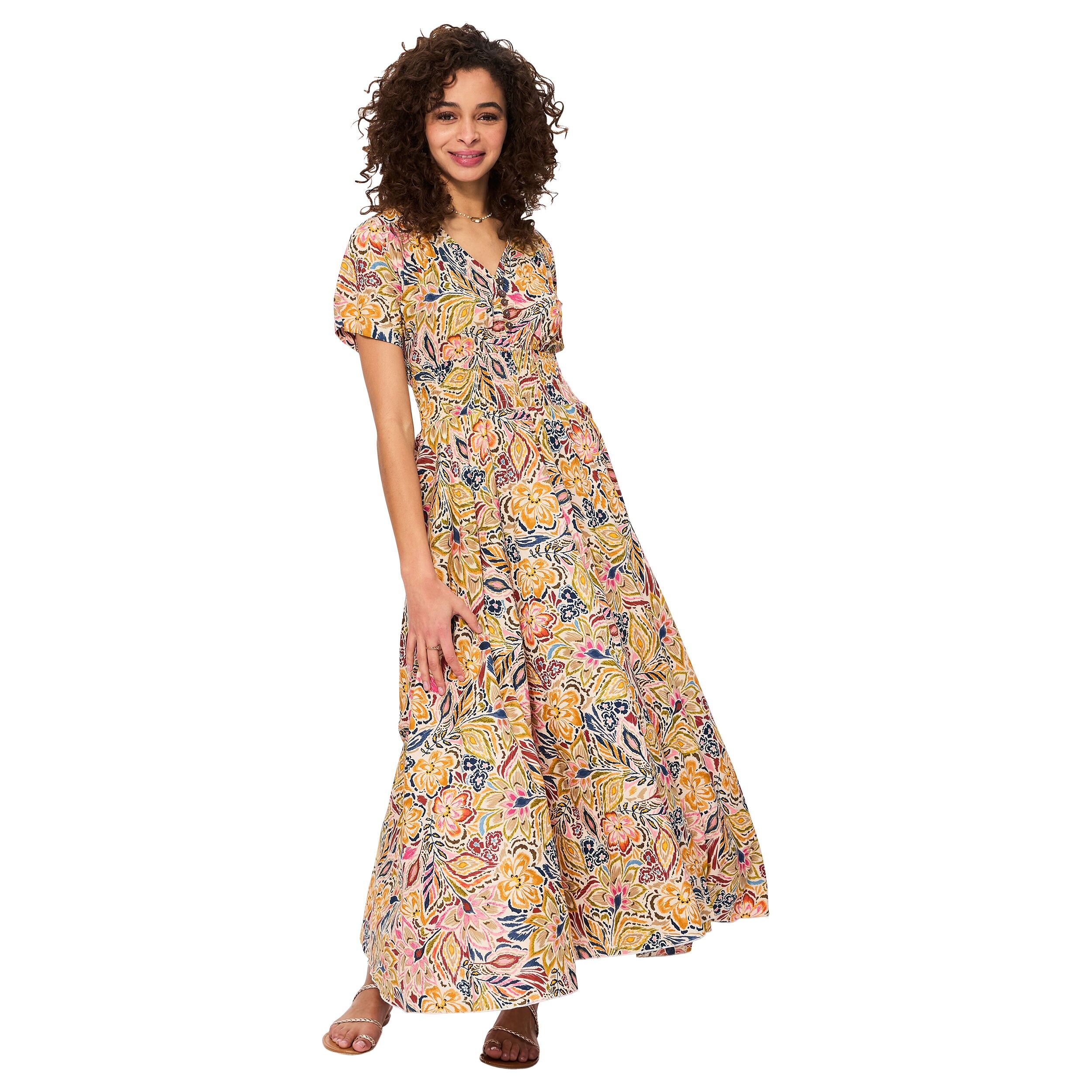 ROBE ETE LONGUE MANCHES COURTES MAXI8044C