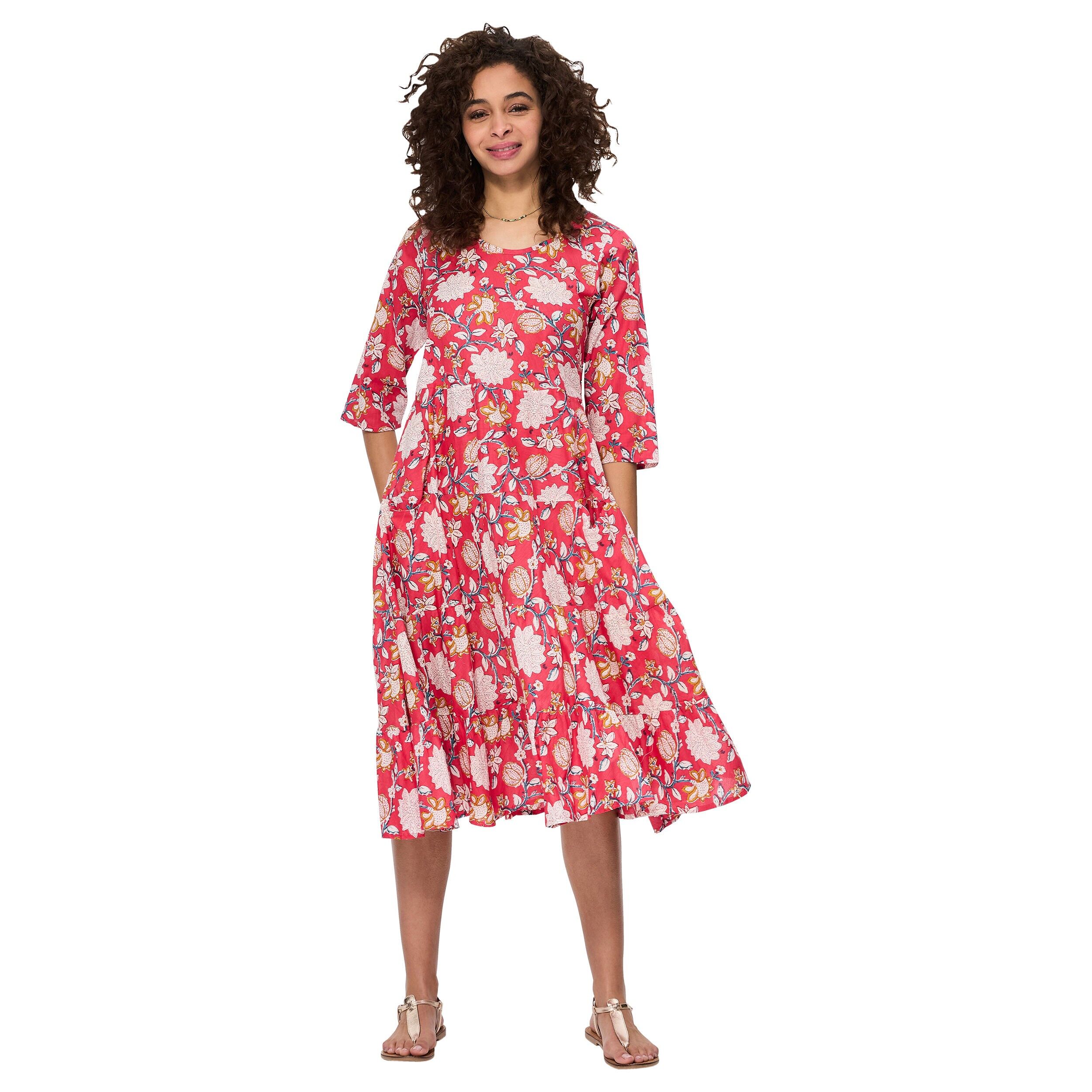 ROBE ETE MI-LONGUE MANCHES 3/4 MAXI8045G