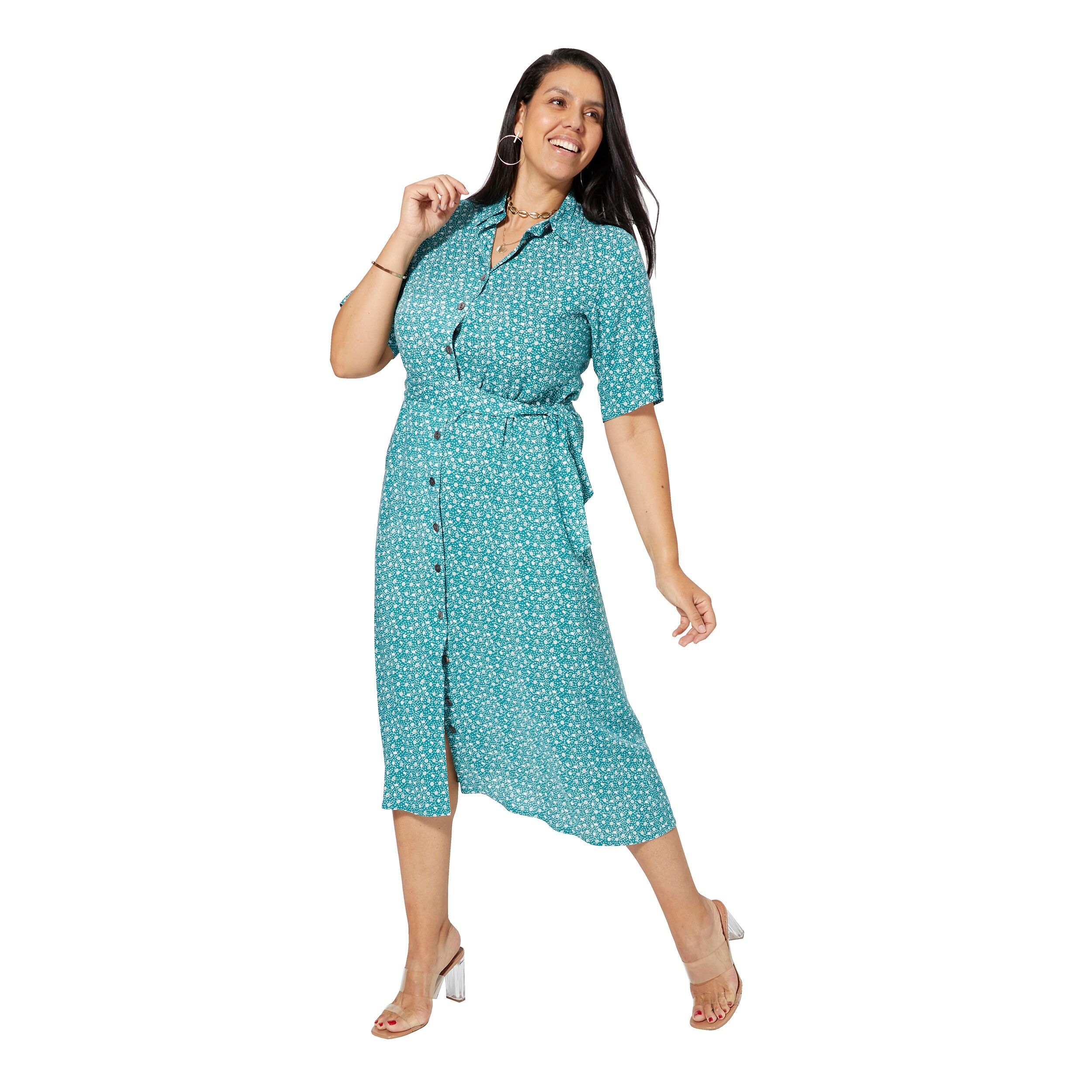 ROBE ETE MI-LONGUE MANCHES COURTES MAXIPV0004A