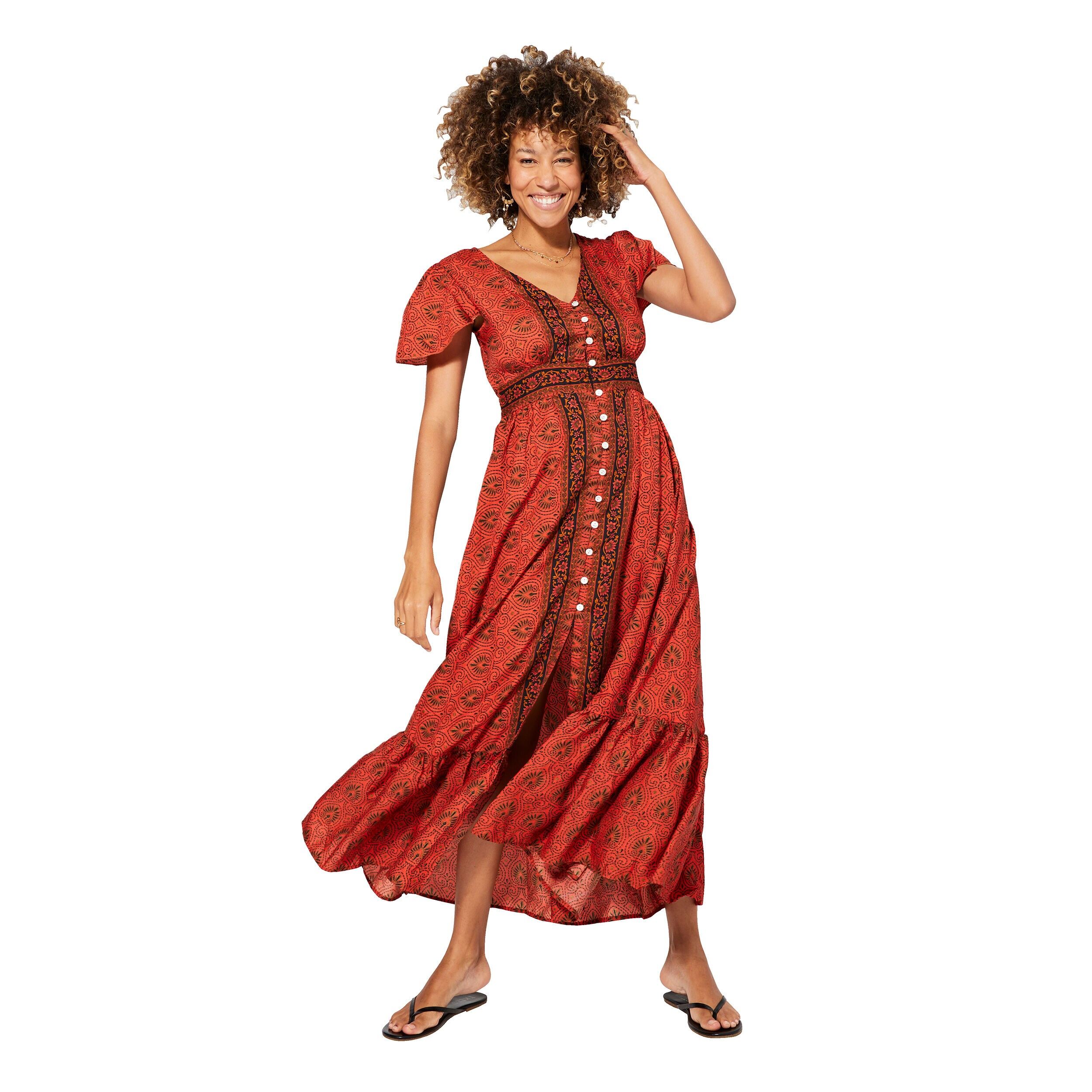 ROBE ETE LONGUE MANCHES COURTES MCMAXI0624D