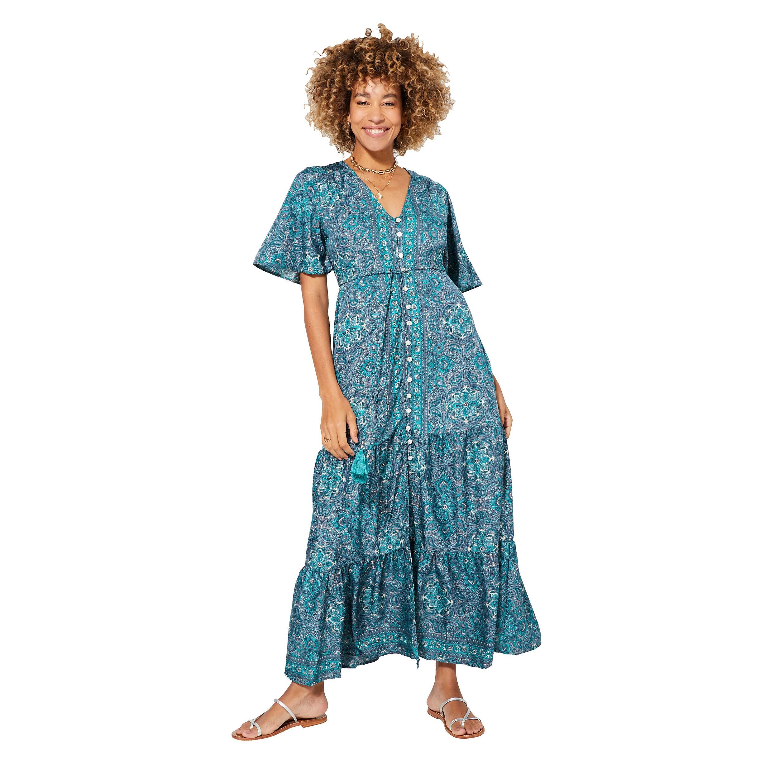 ROBE ETE LONGUE MANCHES COURTES MCMAXI0625E