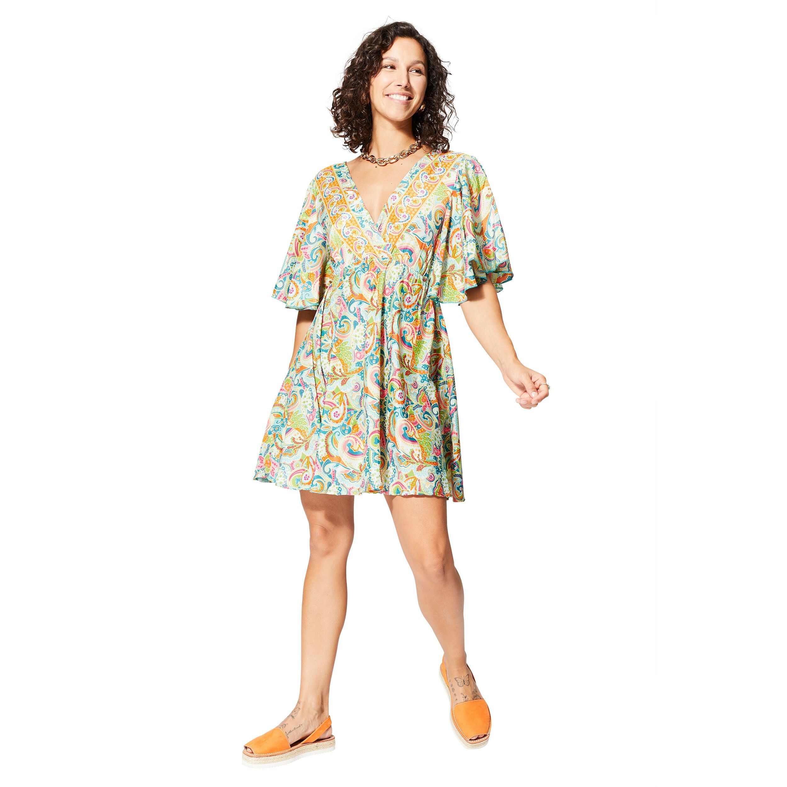 Abito estivo corto con maniche corte MCRO0639E