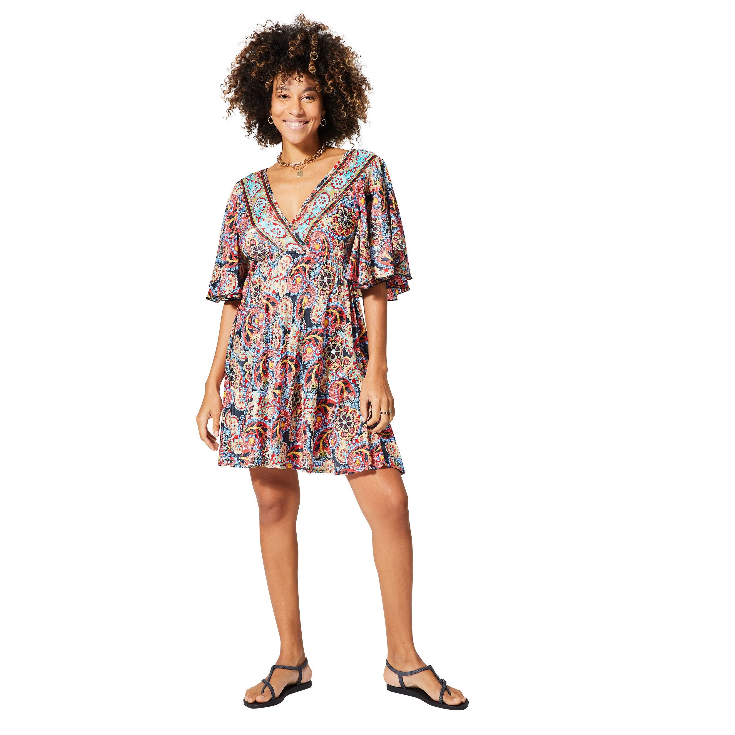 Abito estivo corto con maniche corte MCRO0639G