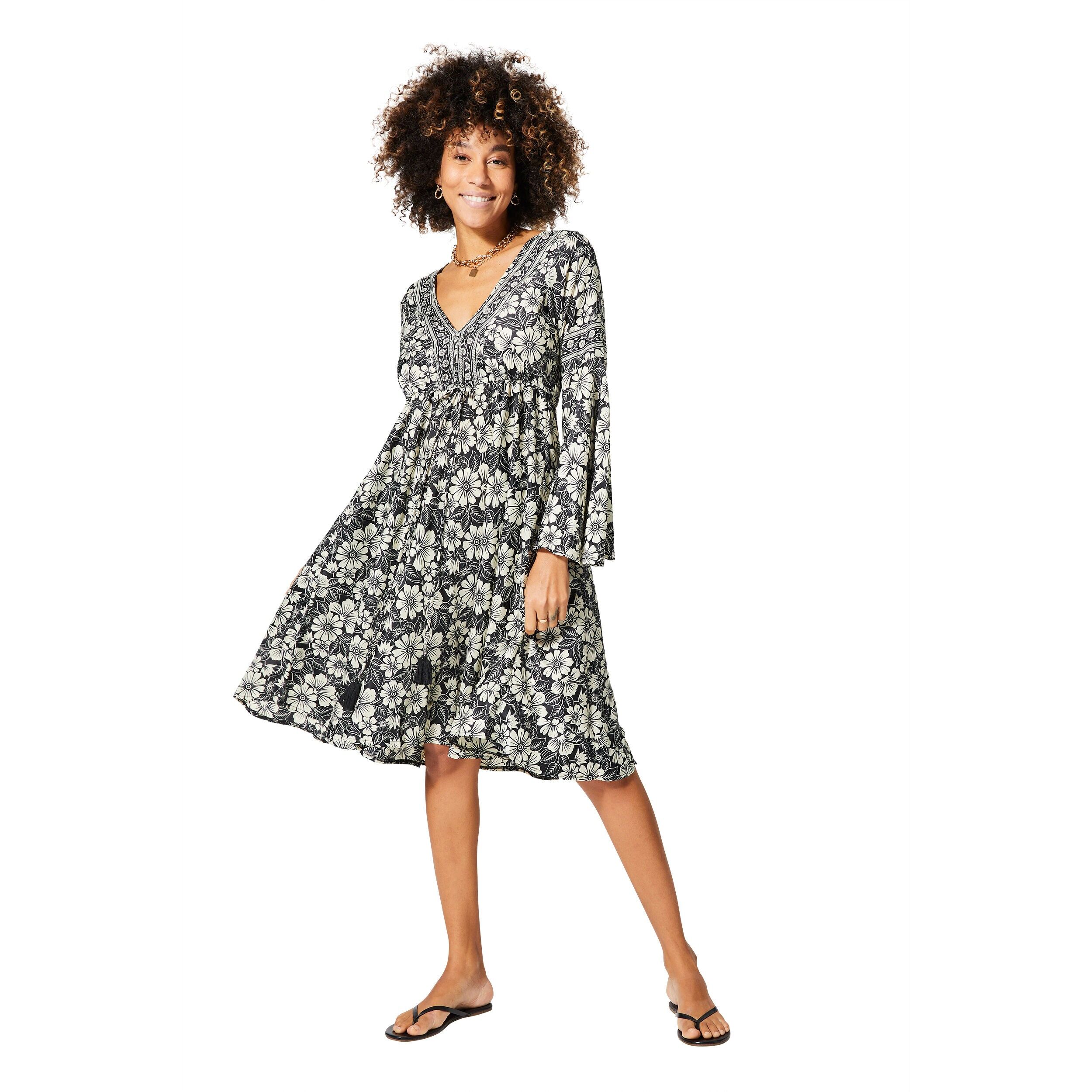 Abito estivo corto con maniche a 3/4 MCRO0648E