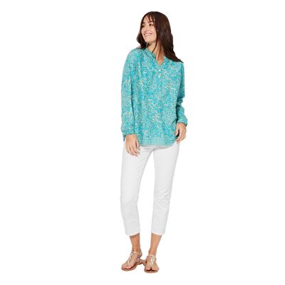 BLUSA LARGA DE VERANO CON MANGAS LARGAS MCTOP0049B