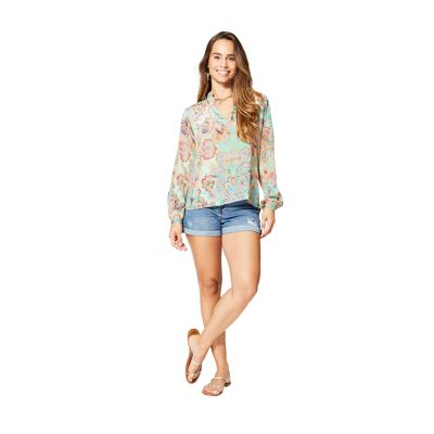 BLUSA CLÁSICA DE VERANO DE MANGA LARGA MCTOP0132D
