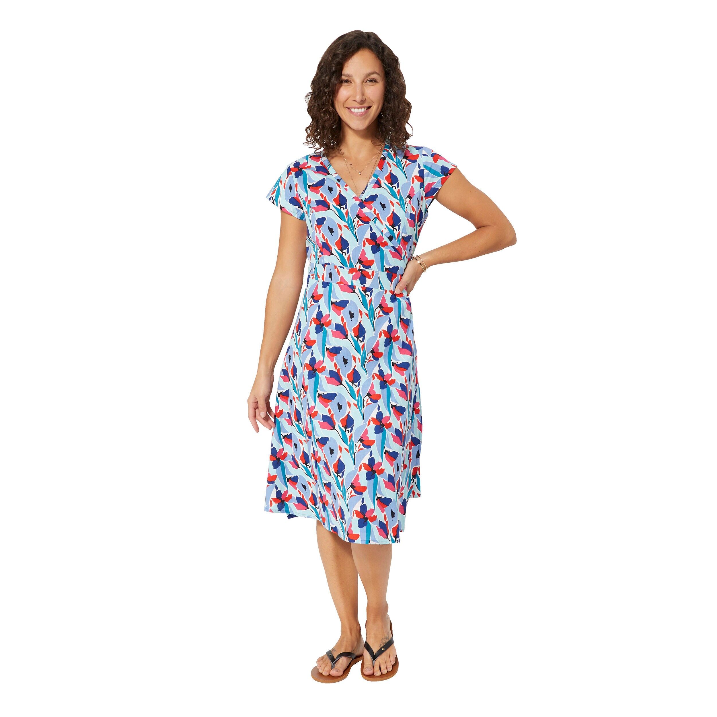 KURZÄRMELIGES MITTELLANGES SOMMERKLEID RO7279A